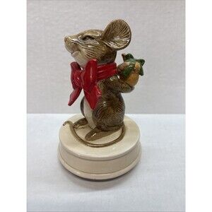 Vintage Otagiri Music Box Mouse MAKE SOMEONE HAPPY Gibson Greetings Foil Sticker